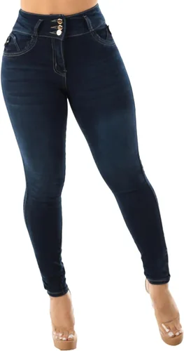 Miniatura 3 de Moda Xpress Jeans ajustados de cintura súper alta para mujer - Levanta Cola Skinny Jeans