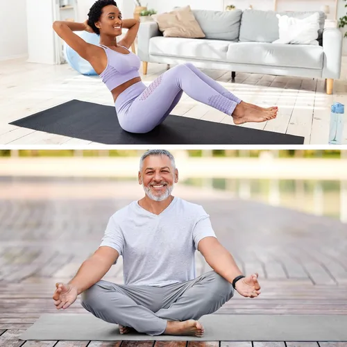 Miniatura 7 de Breling Paquete de 3 toallas de 26 x 73 pulgadas para esterilla de yoga caliente, antideslizante, para gimnasio, absorbente de sudor, toalla
