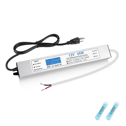 Miniatura 11 de Fuente de alimentación LED de 12 V 400 W, transformador de bajo voltaje impermeable IP67, convertidor de voltaje constante de CA a CC 12 V 33.3 A