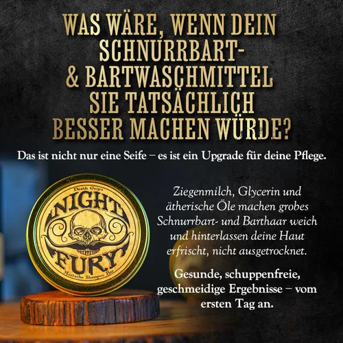 Miniatura 3 de THE VINTAGE GROOMING CO. Barba & Bigote Wash 4oz Shampoo Bar Night Fury Cuidado natural de la barba Lavado facial para hombres Barra de champú