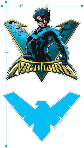 Miniatura 3 de Popfunk Sudadera clásica con capucha y calcomanías con logotipo de Nightwing