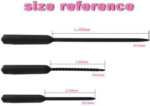 Miniatura 4 de Tapón uretral de silicona vibratorio con sonidos uretrales para el pene, dilatador masculino para masturbación uretral, negro (5.9 in)
