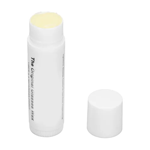Cera para gafas, cera de abeja pura, almohadillas para la nariz sin olor, retenedor de gafas antideslizantes con contenedor, fácil aplicación, palo