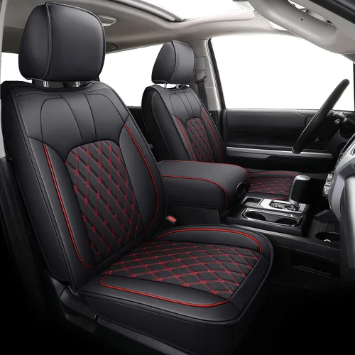 Miniatura 12 de LUCKYMAN CLUB Fundas de asiento de auto para camionetas Tundra 2022-2025 X05-T3-2 solo traseras, para tripulación/tripulación máxima/cabina