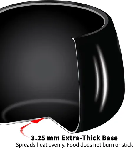 Miniatura 7 de Hawkins Olla de presión Contura de 4 litros, color negro, con tapa interior anodizada dura, Olla Handi, color negro (Cb40), 4 litros