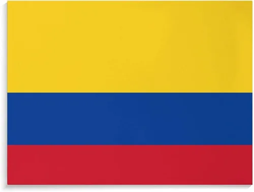 Miniatura 7 de Lienzo con bandera colombiana, póster enmarcado para decoración de pared del hogar, 11.8 x 15.7 in Estilo de marco