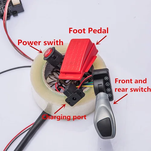 Miniatura 4 de Coches eléctricos para niños, arnés de cableado de 12 V, circuito de control remoto, interruptor borad, accesorios para coche eléctrico para niños