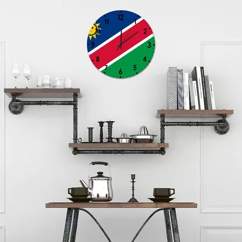 Miniatura 627 de Cheyan Reloj de pared con bandera de Canadá de 12 pulgadas, silencioso, sin tictac, de PVC, funciona con pilas, reloj redondo decorativo, regalo