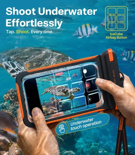 Miniatura 3 de TORRAS IPX8 - Funda impermeable para teléfono flotante, pantalla subacuática táctil, a prueba de agua con cordón para iPhone 17 Pro Max 16 S26, 1