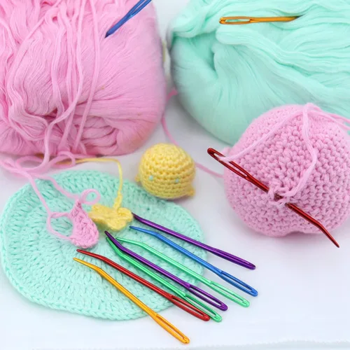 Miniatura 4 de Aguja de hilo con ojo grande doblada en caja para tapiz, lana de coser, tejer, zurtir