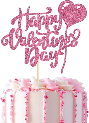 Miniatura 39 de Rsstarxi Paquete de 24 adornos para cupcakes para el día de San Valentín, con purpurina roja, dulce amor, para cupcakes, decoración de San Valentín