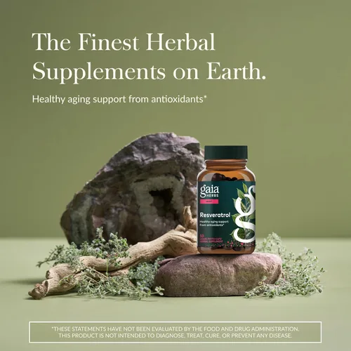 Miniatura 2 de Gaia Herbs Resveratrol - Suplemento antioxidante Beauty & Radiance - Hecho con Knotweed japonés - Contiene 150 mg de Trans-Resveratrol por porción