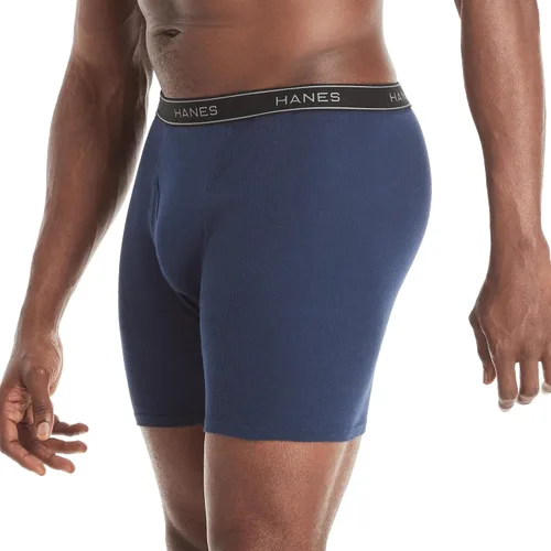 Miniatura 3 de Hanes Calzoncillos tipo bóxer para hombre, ropa interior de algodón suave y transpirable con cintura ComfortFlex, paquete múltiple