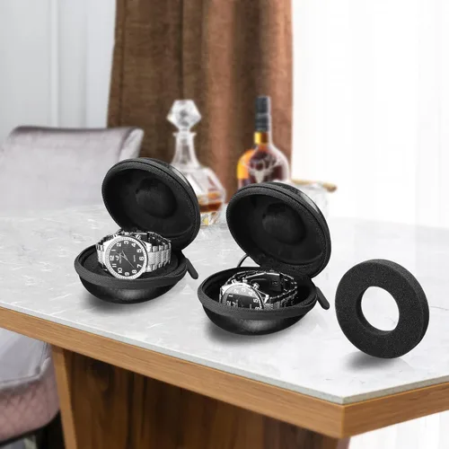 Miniatura 7 de ProCase Paquete organizador de caja de reloj de 12 ranuras con funda de reloj de viaje