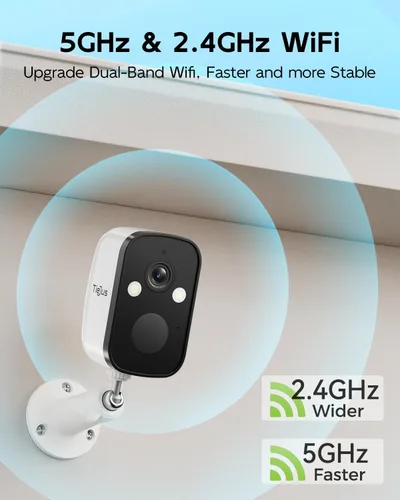 Miniatura 3 de Cámaras de seguridad solar 2K 5G inalámbricas para exteriores, paquete de 2, cámaras inalámbricas para el hogar con visión nocturna a todo color, 2