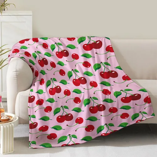 Miniatura 12 de Manta de fresa, regalos para mujeres, niñas, mamá, niños, adultos, adolescentes, cumpleaños, Navidad, San Valentín, regalo de San Valentín, Fresa