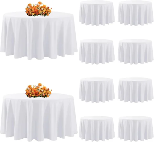 Miniatura 12 de Paquete de 6 manteles rectangulares de 60 x 102 pulgadas, manteles rectangulares para mesas de 6 pies, resistentes a las manchas y a las arrugas
