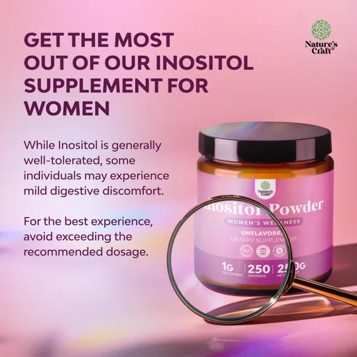Miniatura 5 de Polvo de mio-inositol y D-Chiro Inositol Premium - Suplemento de apoyo de fertilidad con mio-inositol - Restaura el equilibrio y la claridad
