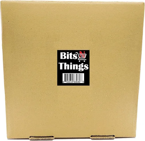 Miniatura 2 de Bits N Things Caja de pizza corrugada con flauta B 10 unidades (Kraft con diseño, 12 x 12 x 2 pulgadas)