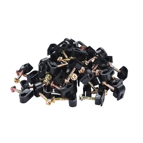 Miniatura 6 de Bolt Dropper Clips coaxiales para cables - Clip de cable eléctrico para gestión de cables - Clip de tornillo y cierre - Soporte de cable coaxial