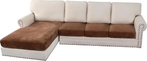 Miniatura 215 de H.VERSAILTEX Funda de cojín elástica de terciopelo para sofá, funda de cojín de felpa para cojines de silla, protector de muebles, cojín de asiento