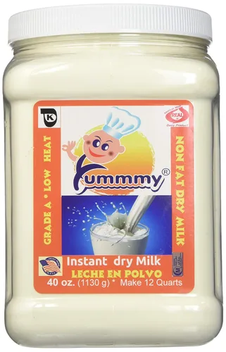 Yummmy Leche en polvo, leche en polvo, 2.5 libras (40 onzas), grado A, certificado Kosher y Halal, fabricado en Estados Unidos