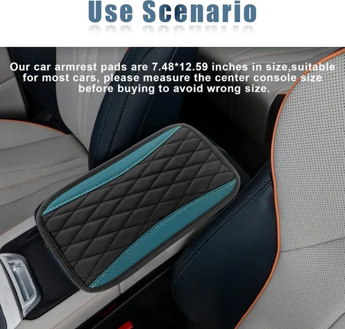 Miniatura 6 de Funda universal de cuero impermeable para consola central de automóvil, protector de caja de asiento para reposabrazos, accesorios de decoración