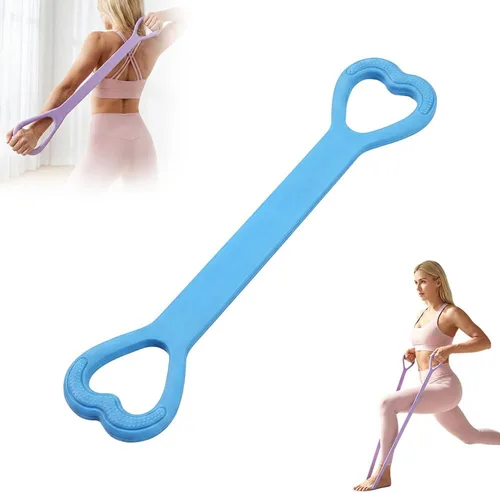 Miniatura 12 de Bandas de resistencia Figura 8 Bandas de ejercicio para mujer, bandas elásticas para entrenamiento, brazo, espalda, entrenamiento de hombro cuerdas