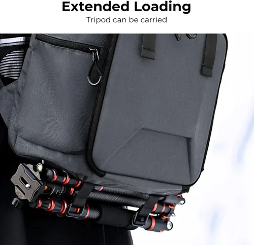 Miniatura 6 de Mochila para cámara K&F CONCEPT, con carcasa rígida, mochila para fotografía de gran capacidad con compartimento para laptop de 15.6" y soporte