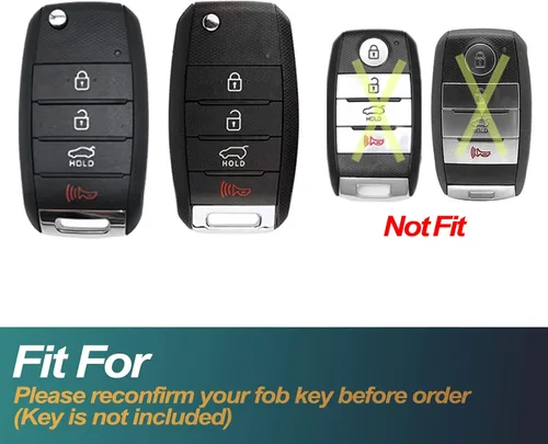 Miniatura 2 de FEYOUN - Funda de poliuretano termoplástico con 4 botones inteligentes para la llave a control remoto del automóvil; funda compatible