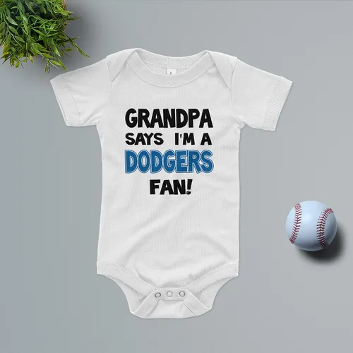 Miniatura 7 de NanyCrafts 'Grandpa Says I'm a Dodgers Fan Baby Body Body para bebé Dodgers