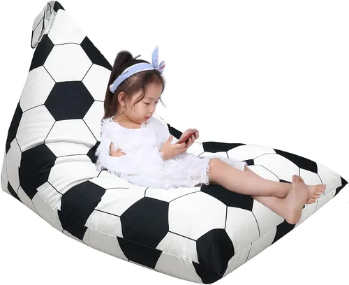 Miniatura 13 de Jorbest Puf de almacenamiento de animales de peluche para niños y adultos, puf de animales de peluche, asiento de lona de alta calidad, solo funda