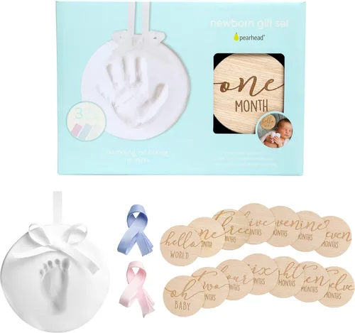 Miniatura 17 de Kit de huellas de bebé o huellas de Pearhead, mi primer adorno de Navidad, recuerdo de arcilla DIY, regalo para padres nuevos y futuros, 3 cintas