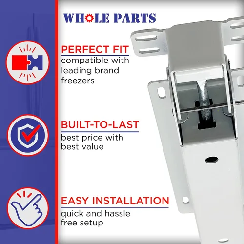 Miniatura 5 de Parte de ensamblaje de bisagra para puerta de congelador Whole Parts mejorada #297321900 - Reemplazo y compatible con Gibson, JC Penney, Kelvinator