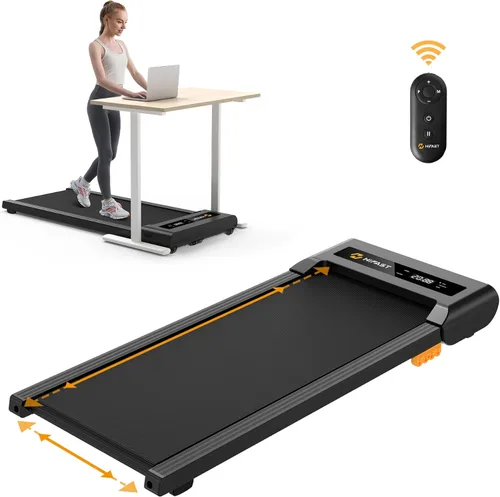 HiFast Caminadora Plegable, Cinta de Correr de 2.5HP Bajo el Escritorio para Oficina en Casa, Capacidad de 300 Libras, Caminadoras Portátiles con