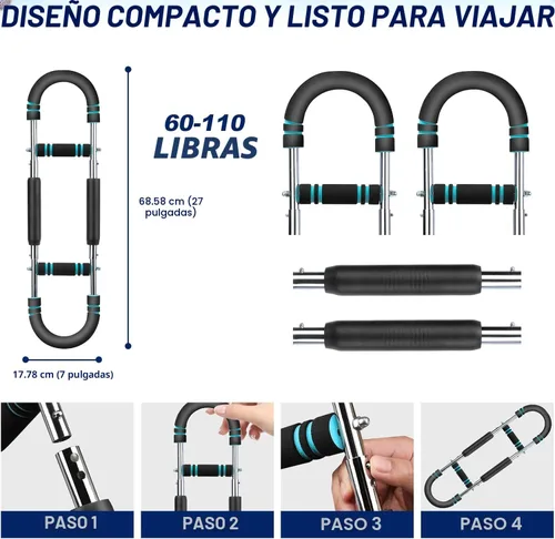 Miniatura 8 de Entrenador de Brazo Twister, Equipo de Entrenamiento de Pecho Ajustable de 40-100 lb, Entrenador de Brazo Power Twist, Fortalecedor de Antebrazo