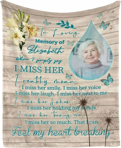 Miniatura 11 de Manta de memoria amorosa personalizada, no Longer be My Side but Forever in My Heart