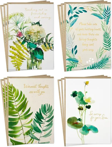 Miniatura 5 de Hallmark Juego de tarjetas de felicitación en blanco surtidas para todas las ocasiones con organizador de tarjetas y surtido de tarjetas