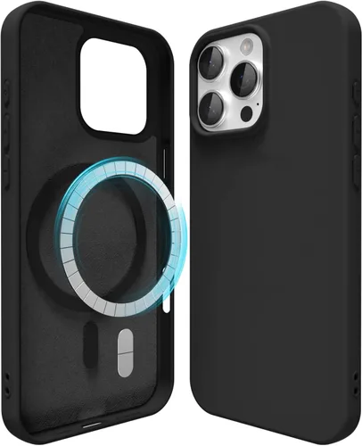 Miniatura 133 de oakxco Funda de silicona para iPhone 12 Pro Max, magnética, compatible con carga inalámbrica Magsafe, cubierta protectora de goma suave y delgada