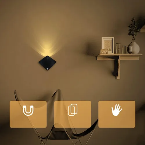 Miniatura 4 de Luz de pared con sensor LED, lámpara de pared LED recargable inalámbrica con detector de movimiento, luces de gabinete, lámparas de noche