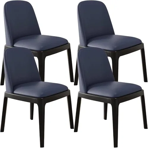 Miniatura 18 de Juego de 2/4 sillas de comedor, sillas de comedor de madera, silla tapizada para sala de estar, silla de vestíbulo sin brazos con respaldo curvo