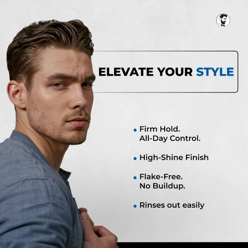 Miniatura 4 de Gentlemen Republic Oceano Gel para el cabello para hombre, 16 onzas, gel de peinado de alto brillo y fuerte sujeción táctil para cabello, fórmula