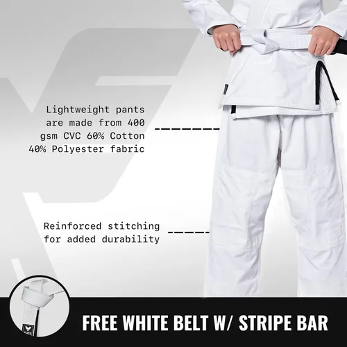 Miniatura 4 de Elite Sports Kids BJJ GI - Kimono brasileño Jiujitsu Gi con tela preencogida y cinturón, para niños y jóvenes, aprobado por la IBJJF