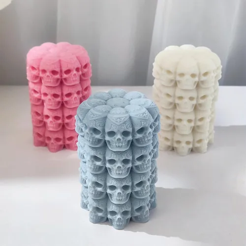 Miniatura 5 de Molde de vela de Halloween para hacer velas, molde de silicona 3D para fundición de resina, bricolaje yeso, arcilla polimérica, decoración del hogar