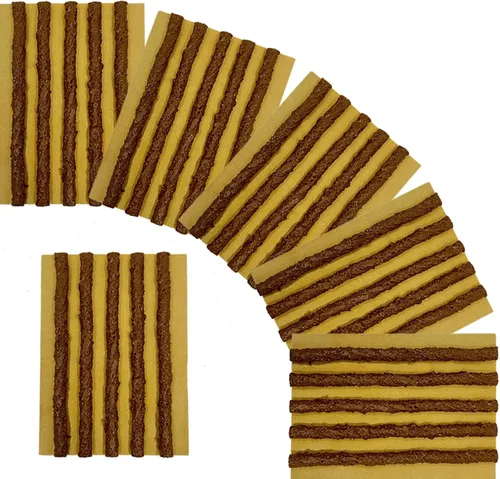 Miniatura 10 de PAX Kit de 50 tapones de reparación de neumáticos negros de 4 pulgadas, kit de parche de neumáticos, tira de sellado sin cámara para reparación
