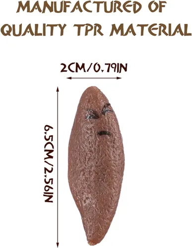 Miniatura 3 de Jerify 24 piezas divertidas y elásticas de hachinas para caca con dedo, adorno de goma, para broma, juguetes falsos para juegos voladores, recuerdos