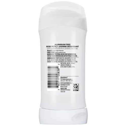 Miniatura 8 de Suave Desodorante sin aluminio, paquete de 2, pétalo de rosa y jazmín, 2.6 oz Ea