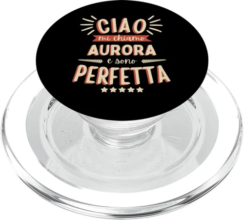 Aurora Idea Regalo Personalizzata Amica Nome Divertente PopSockets MagSafe PopGrip for iPhone