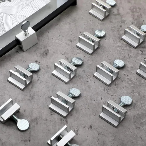 Miniatura 6 de Boao 25 juegos de cerraduras de ventana deslizantes de aluminio, cerraduras de seguridad para ventanas de metal con llaves, plateadas, ajustables