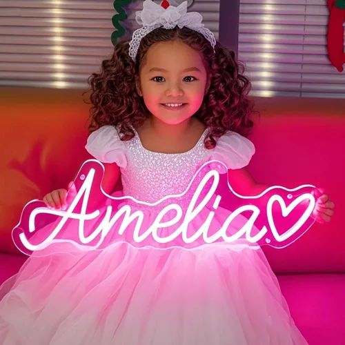 Miniatura 11 de Letreros de neón personalizados, letrero de neón colorido personalizable para decoración de pared, luz de neón LED personalizada con nombre